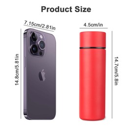 Stainless Steel Water Bottle, 150 ml Mini Coffee Thermos Bottle, Bottle for Hot Drinks, Portable Small Thermos Bottle, Drink Water Bottle, Insulated Cup, Drink, Water Bottle (Matte Red)