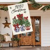 Christmas House Flag 28x40 Inch Large Winter Pine Trees Farmhouse