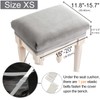 SINOSSO Soft Velvet Vanity Bench Cover, (15"- 19.5") L x