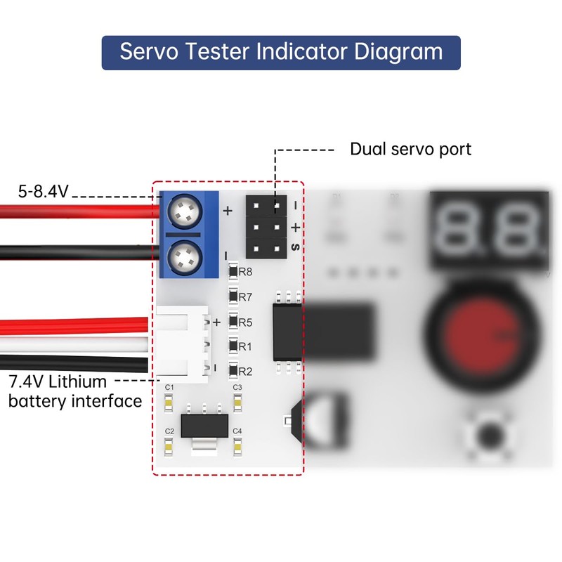 Hiwonder Digital Servo Tester Servo Controller with Voltage Display