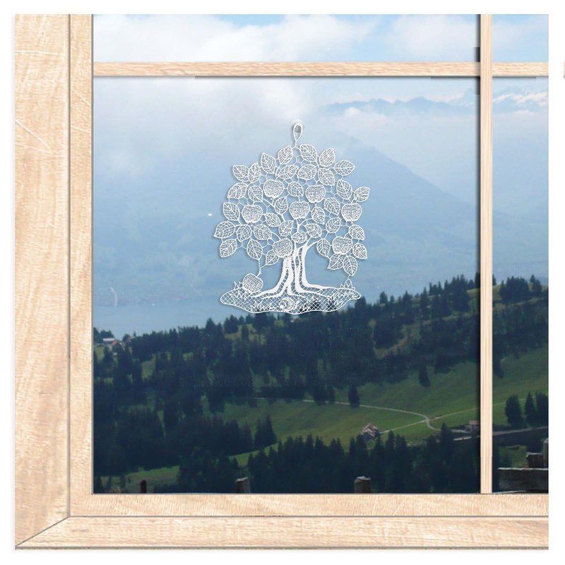 Set of 4 Window Stickers Four Seasons Trees High-Quality Window