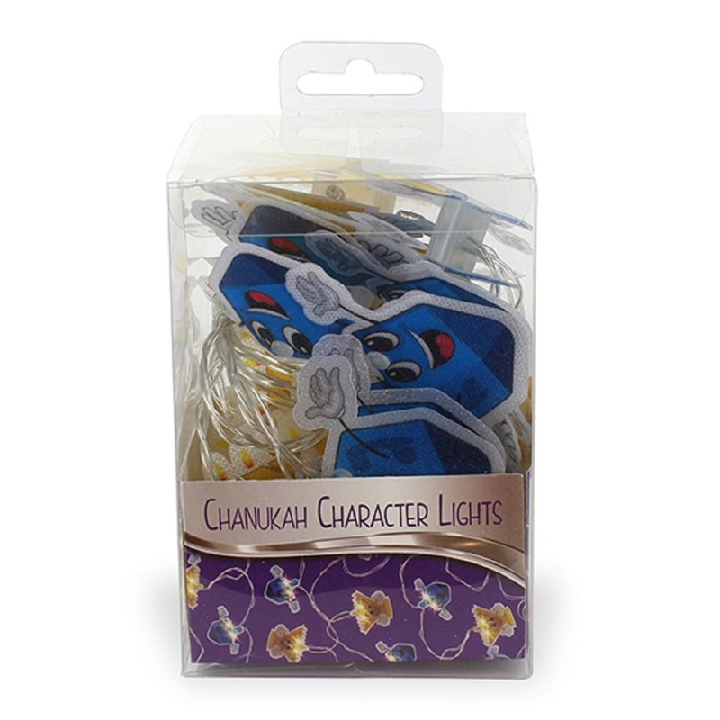 Hanukkah Character String Lights Decorations. Light up Chanukah Menorah Candles
