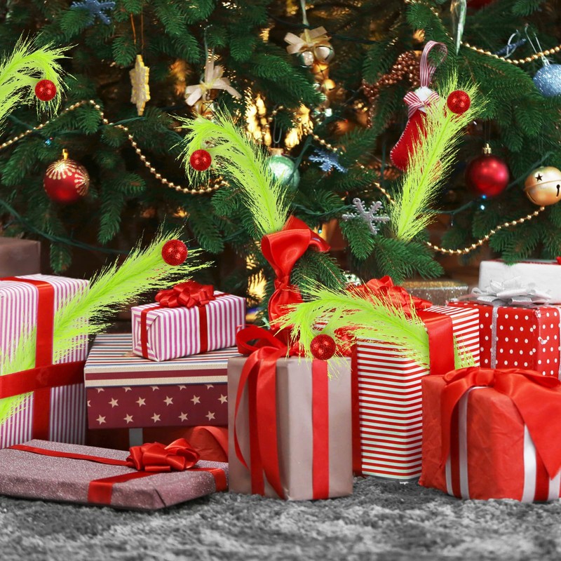 12 Pcs Christmas Tree Topper, 17'' Green Christmas Tree Picks