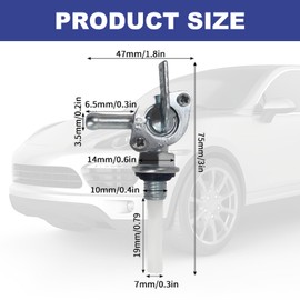 Pack of 2 Petrol Tap Power Generator Switch Metal Fuel Tap Generator Fuel Tank Shut-off Valve Petcock Fuel Valve M10 Petrol Tap Universal for Motorcycles Offroad Karts