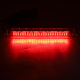 Ygmylandbb New High Mount Stop Lamp, Universal LED Brake Lamp, Waterproof, Stoplight, 24 LED, Auxiliary Braking Light, Car Taillight, Universal Use, Includes SAE Connector, DC12V, High Brightness,
