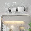 OYLYW Modern LED Bathroom Vanity Light Fixtures Chrome Stainless Steel