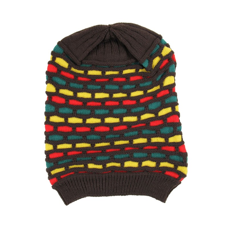 RW Rasta Beanie (Brown/Rasta)