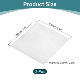 sourcing map 2 Pcs Pure Nickel Sheet, 99.6% Pure Nickel Plate Nickel Strip 0.012"x3.94"x3.9"(0.3x100x100mm) Nickel Anode for Electroplating Scientific Lab Industry DIY Craft