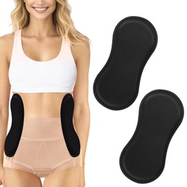 Lyreh 2pcs Abdominal Side Compression Boards, 11.81x5.51x0.47in Sponge Material Lipo Foam Lateral Protectors for Post Surgery Recovery Waist Filling Skin Anti-Sagging(Black)