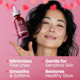 SeoulCeuticals 1% Korean Retinol Night Serum for Face - 97.5% Snail Mucin + Hyaluronic Acid + Bakuchiol, Cruelty Free K Beauty for Sensitive Skin 1oz