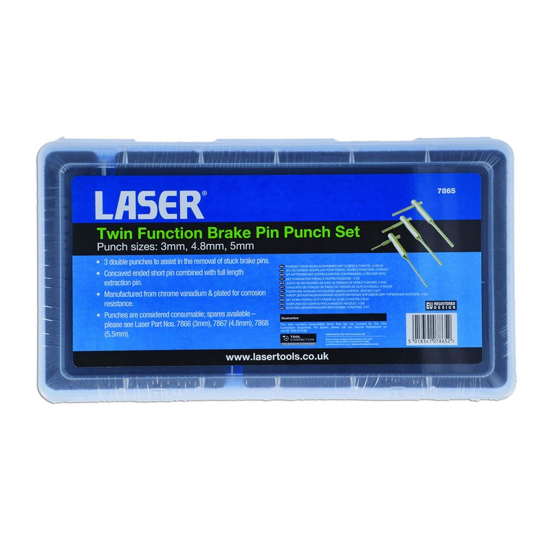 Laser 7865 Twin Function Brake Pin Punch Set 3pc