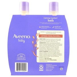 Aveeno Baby Calming Comfort Bath Wash 18oz 2-Pack Lavender Vanilla Soothing.