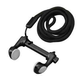 Focket Swimming Nose Clip, Adjustable Professional Diving Nose Plugs Aluminium Alloy Surfing Nose Stopper with Anti Lost Rope for Adults, Kids, Freediving, Swimming, Spearfishing, Surfing (Black)