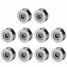 V624ZZ V Deep Groove Ball Bearing Pulley 10pcs For Rail Linear Motion System 4x13x6mm