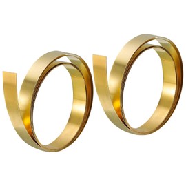 sourcing map Brass Sheet Roll, 2Pcs 0.3x10x1000mm Brass Foil Roll Brass Strip Gold for Crafts, Electrical Repairs, Grounding