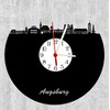 bigcopy e.K. Augsburg Skyline Wall Clock with Dial, High-Quality Acrylic