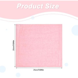 12 Pcs Flannel Face Cloth, 25cm x 25cm Soft Face Cloths Flannels Cotton Wash Towels Quick Dry Reusable Face Body Cloths Squares Wash Flannels for Baby Kids Adults