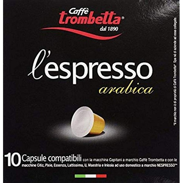 Trombetta l'espresso Arabica, (Pack of 8)