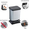 Paso Pedal Bin 20 L Silver