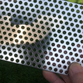 Aluminum Perforated Metal Sheets 16 Gauge 15.7 inch by 7.8 inch Expanded Metal Mesh Aluminum Opening 1/5" 0.2 inch (About 5 mm) Perforated Steel Sheet Mesh Screen Decorative