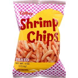Calbee Shrimp Flavored Backed Chips 4 oz (Pack of 2)