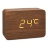 TFA Dostmann Clocco 60.2549 Designer Radio-Controlled Alarm Clock in Wood