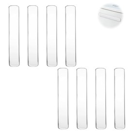 8Pcs Clear Furniture Wall Bumpers, Rubber Bumper Self Adhesive Protector, Door Slam Silencer Stripes Anti Collision Pad for Chair Back Rail Knobs Washer Shower Cabinet Car Toilet Covers