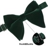 Alizeal Mens Pre-Tied Velvet Oversized Bow Tie, Hanky and Cufflinks