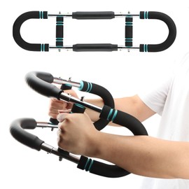 Arm Exerciser, Adjustable Resistance Workout Bar Chest Exerciser for Men, Arm Enhanced Exercise Strengthener(Color:Black)