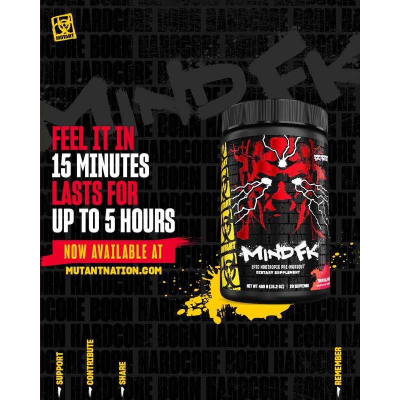Mutant Mind FK - Epic Nootropic Pre-Workout - Brain Supplement