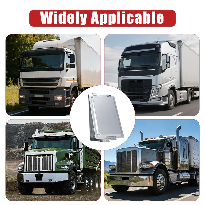 Hishine Truck and Trailer Aluminum Manifest Box Holder with Stainless