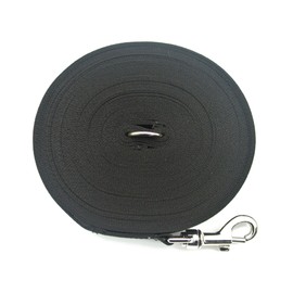 100ft 30m Long Dog Training Lead Obedience Recall Horse Tracking Leash Large 25mm Webbing In BLACK