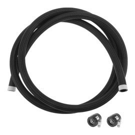 RATCHROLL AN-10 Fuel Line Kit 7.55Ft Vacuum Hose Automotive Fuel Hose with 2 Pcs Black Clamps 1 Set