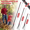 Adjustable Garden Leaf Rake - 58" Heavy Duty Metal Leaves