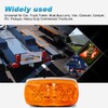 Partsam 10x Double Bubble Bullseye LED Marker Light, [DOT Approved]