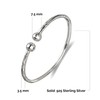 Better Jewelry Solid Ball .925 Sterling Silver West Indian Bangles