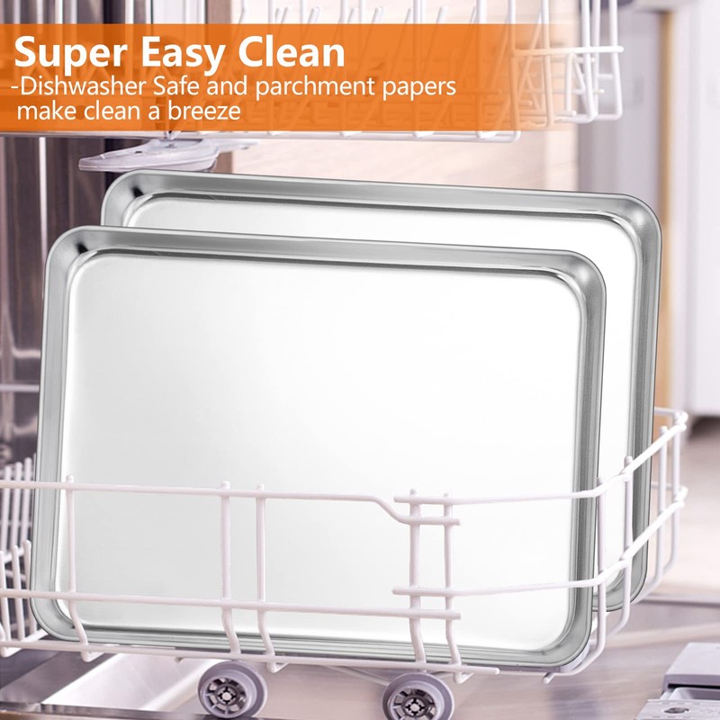 E-far Extra Large Baking Sheet, 20”x14” Stainless Steel Cookie Sheet