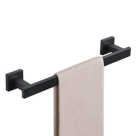 Mooche Towel Rail Black Wall Mounted, Bathroom Towel Holder, SUS304 Stainless Steel Towel Bar 40CM Towel Holders for Bathrooms, Kitchens, Toilets, and Living Rooms