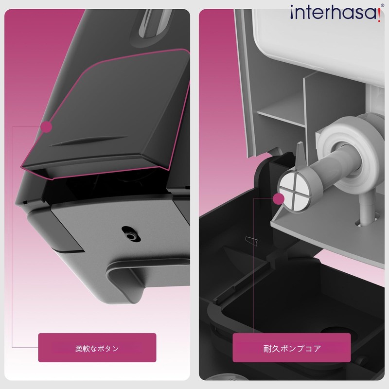 Interhasa! Soap Dispenser Manual Press Wall Mounted Dispenser 800ml/28oz Hand