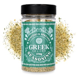 Greek Legend Tzatziki & Spreads Seasoning - Premium Greek Spice Mix - Perfect for Tzatziki, Spreads, and Sauces - Large Jar (170g)