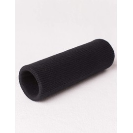 TinaKim Ribbing Cuff Material, Tubular Rib Knit Fabric,for Adult Jacket Sewing (Black, 40x8cm)