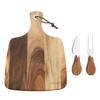 hecef Cheese Board set of 3,a Acacia Wood Cheese Plate,