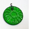 Green Flower Handmade Up-Cycled Recycled Bottle Bottom Sun Catcher Christmas