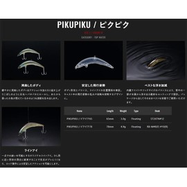 JACKALL Piku Natural Ghost Wakasagi, 2.6 inches (65 mm) / 0.1 oz (3.0 g)