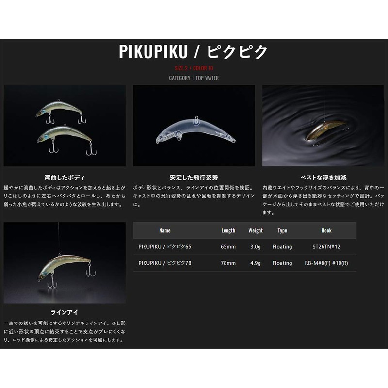 JACKALL Piku Natural Ghost Wakasagi, 2.6 inches (65 mm) /