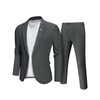 MrSure Mens 2 Piece Regular Fit Linen Suit, Casual Blazer