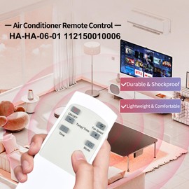 WDZP New AC Replacement Remote Control Compatible with Air Conditioner Remote Control HA-HA-06-01 112150010006