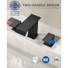 FORIOUS Bathroom Faucets 3 Hole,Matte Black 8 Inch Widespread Bathroom
