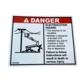 N/A DANGER ELECTROCUTION HAZARD STICKER | 1706128E