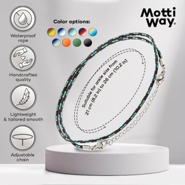 Motti Way Anklet Bracelet For Women, Water Resistant Nautical Blue Rope Anklet, Adjustable Stainless Steel Chain Anklet Bracelet, Surfer String Rope Anklet, Foot Jewelry For Women